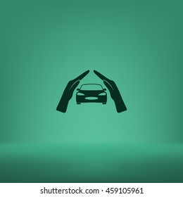car insurance icon, on white background