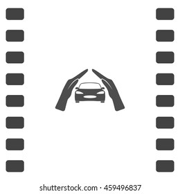 car insurance icon, on white background