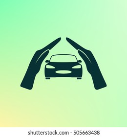 car insurance icon, on white background