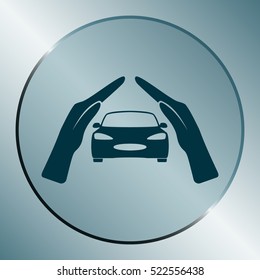 car insurance icon, on white background
