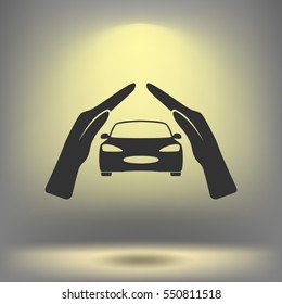 car insurance icon, on white background