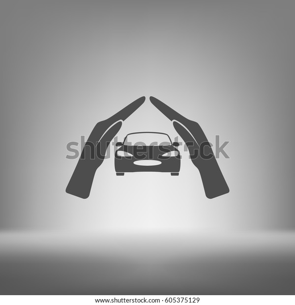 Car Insurance Icon On White Background Stock Vector (Royalty Free ...