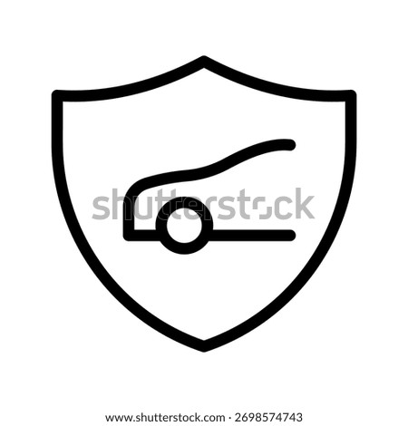 Car Insurance icon set featuring protection, vehicle safety, policy coverage, accident support, and financial security symbols in a clean modern line design style