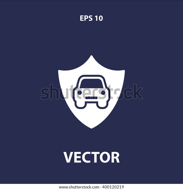 car\
insurance icon. car and shield vector eps10\
icon\
