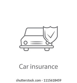 Car Insurance icon. Simple element illustration. Car Insurance symbol design from Insurance collection set. Can be used for web and mobile on white background