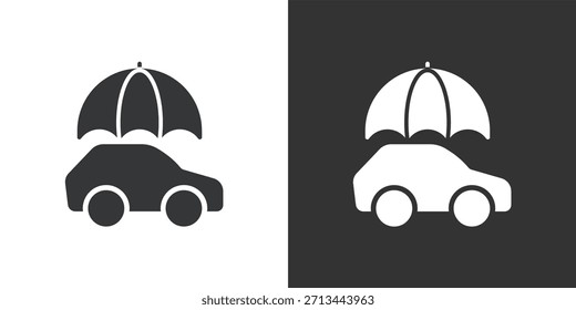 Car Insurance icon. Solid glyph series icon
