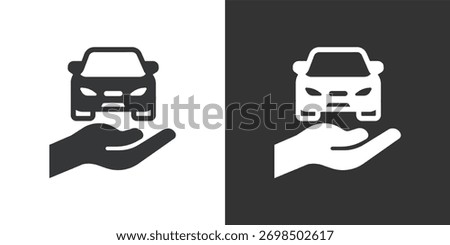Car Insurance icon. Solid glyph series icon