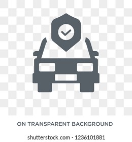 Car insurance icon. Trendy flat vector Car insurance icon on transparent background from Insurance collection. 