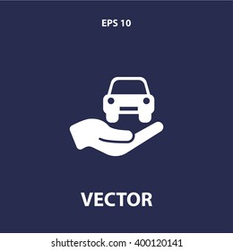 car insurance icon. vector eps10 icon