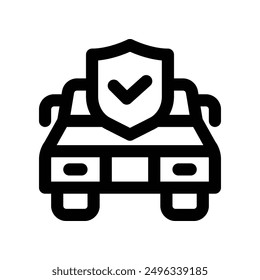 car insurance icon. vector line icon for your website, mobile, presentation, and logo design.