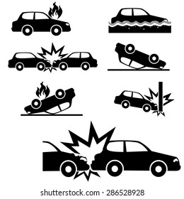 iconos de seguro de Camión set.vector