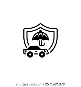 Car Insurance line icon. Universal creative premium symbol. Vector sign icon logo template. Vector illustration