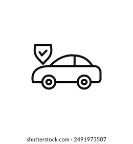 Car insurance logo sign vector outline