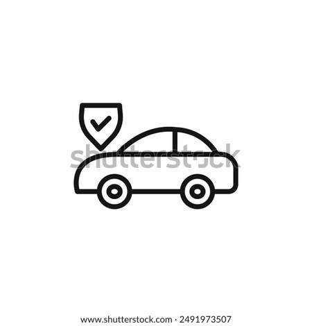 Car insurance logo sign vector outline