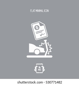 Car insurance payment - Dollars - Vector web icon