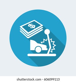 Car insurance payment - Dollars - Vector web icon