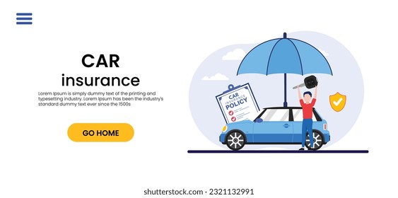 Car insurance policy form on computer screen. Insurance agent or salesman providing security document. People buying auto, leasing. Protection, warranty of vehicle from accident, damage or collision	