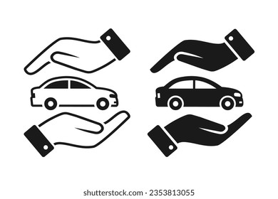 Car insurance protection icon. Illustration vector