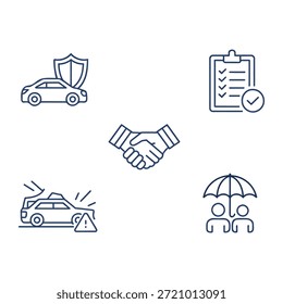 Paquete visual de servicios de seguro de automóvil