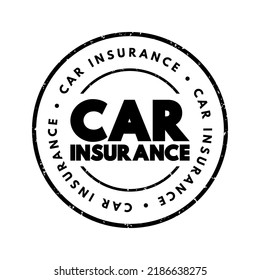 Car Insurance text stamp, concept background