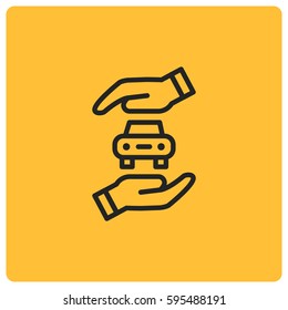 Car insurance vector icon