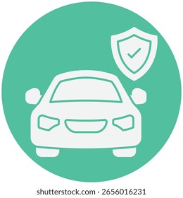 Seguro de coche :Icono de Vector que puede modificar o editar fácilmente

