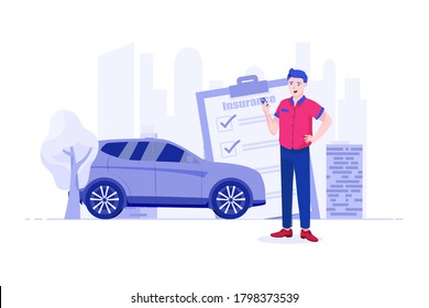 Car Insurance Vector Illustration concept