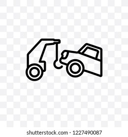 Car insurance vector linear icon isolated on transparent background, Car insurance transparency concept can be used for web and mobile