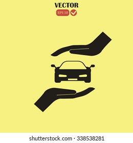Car Insurance web icon. vector design