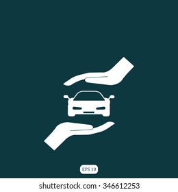 Car Insurance web icon. vector design