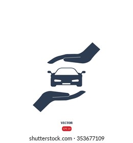 Car Insurance web icon. vector design