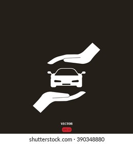 Car Insurance web icon. vector design