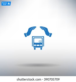 Car Insurance web icon. vector design