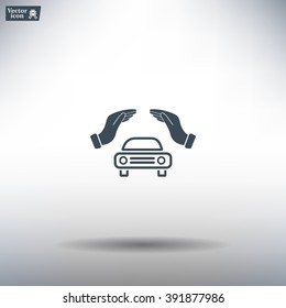 Car Insurance web icon. vector design
