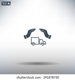 Car Insurance web icon. vector design