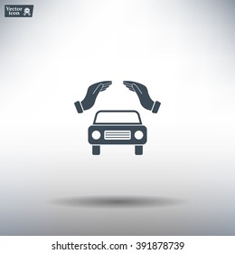 Car Insurance web icon. vector design