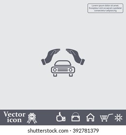 Car Insurance web icon. vector design