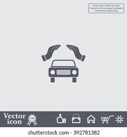 Car Insurance web icon. vector design