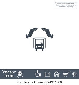 Car Insurance web icon. vector design