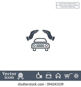 Car Insurance web icon. vector design