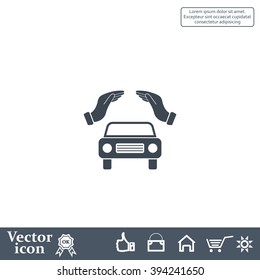Car Insurance web icon. vector design