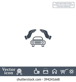 Car Insurance web icon. vector design