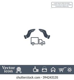 Car Insurance web icon. vector design