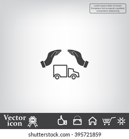 Car Insurance web icon. vector design