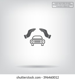 Car Insurance web icon. vector design