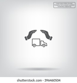 Car Insurance web icon. vector design
