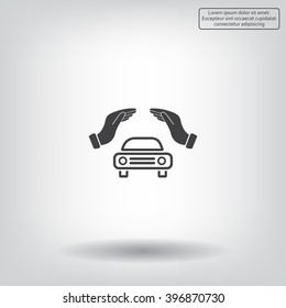 Car Insurance web icon. vector design