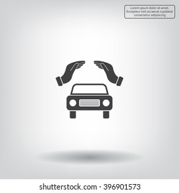 Car Insurance web icon, vector design