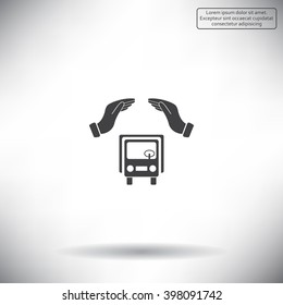 Car Insurance web icon. vector design