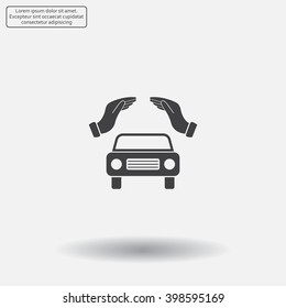 Car Insurance web icon. vector design